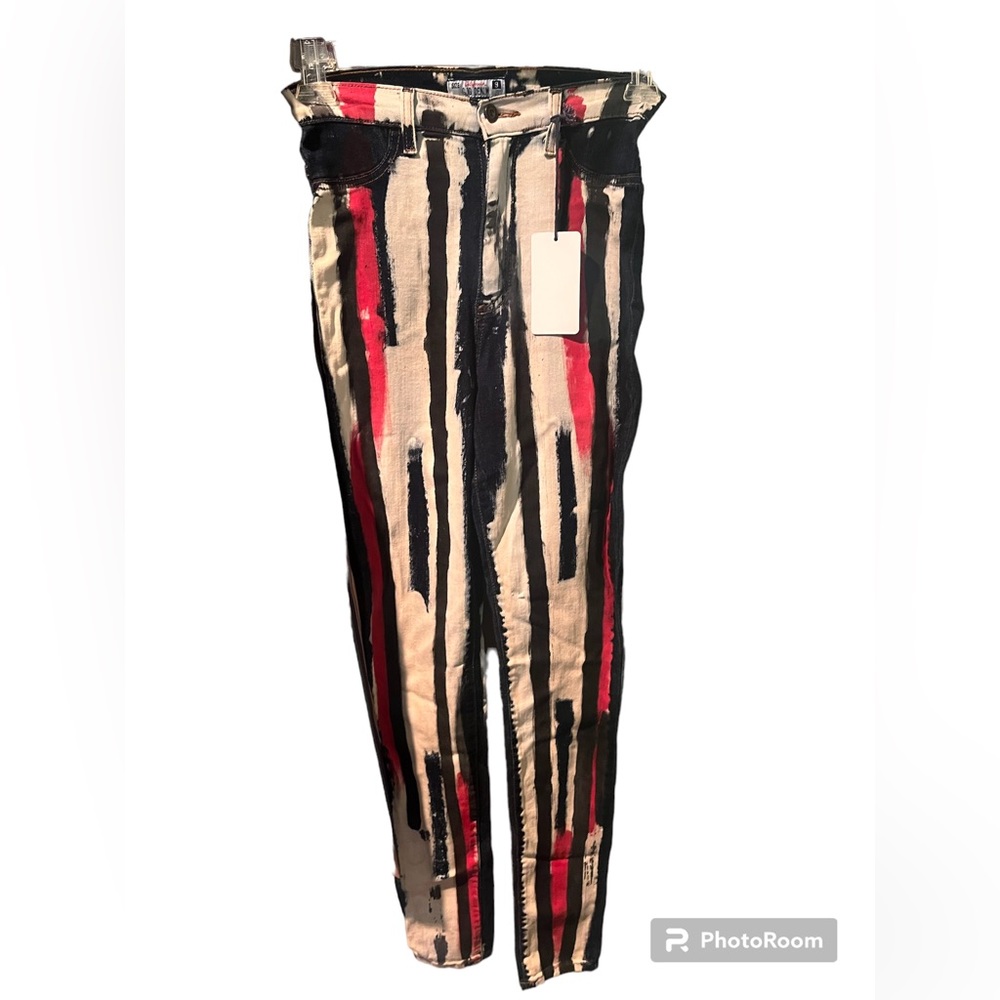NWT GJG Denim jeans , red ,white, black , super cute for Christmas,vintage